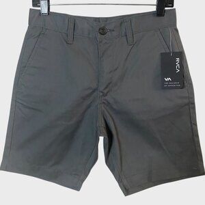 RVCA Weekender Twill Chino Shorts Gray Men's W28 Casual Surf Skateboarding New